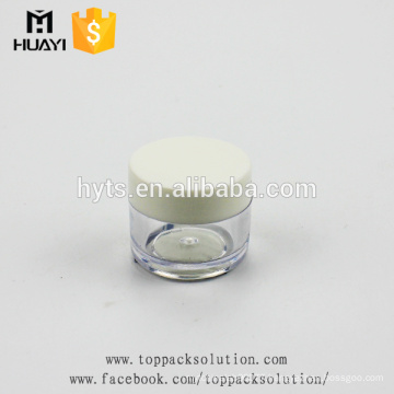 empty travel cosmetic packaging pet face cream transparent plastic jar
